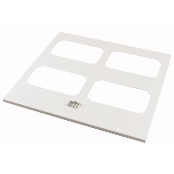 XSPTF0608 Top plate, F3A-flanges for WxD=600x800mm, IP55, grey image 1