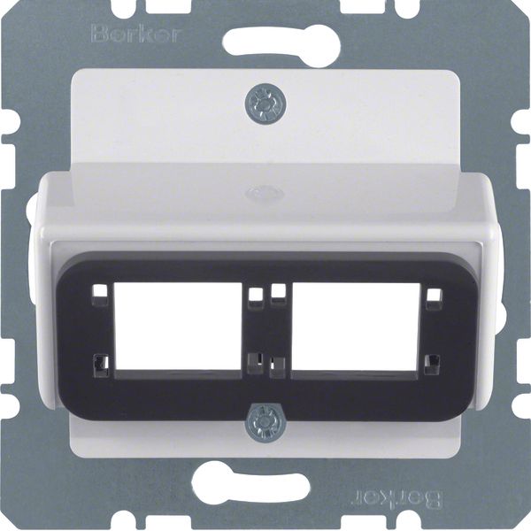 Central plate f. Reichle&De-Massari double module, com-tech, p.white g image 1