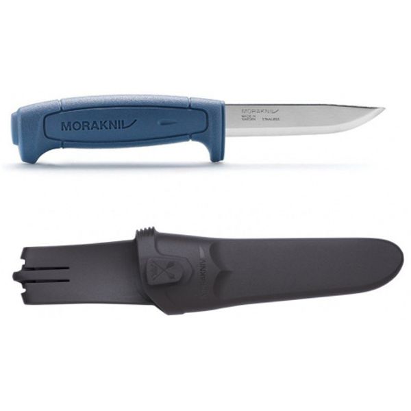 Knife Morakniv Basic 546 stainless steel 91mm blue plastic handle image 1
