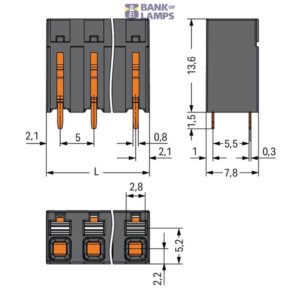 THR PCB terminal block push-button 1.5 mm² black image 3