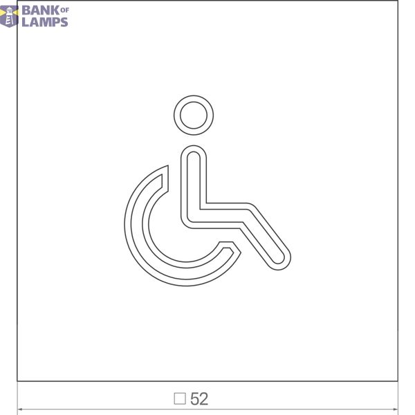 Foil for LED signal insert, with "wheelchair" symbol, A.x/C.x image 2