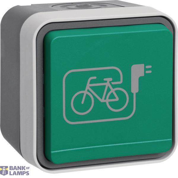WCD with bicycle charging symbol text field and housing, W.1, grey image 1