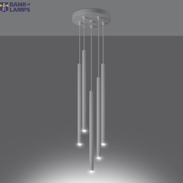 PASTELO 5P WHITE HANGING LAMP G9 5X8W IP20 image 4