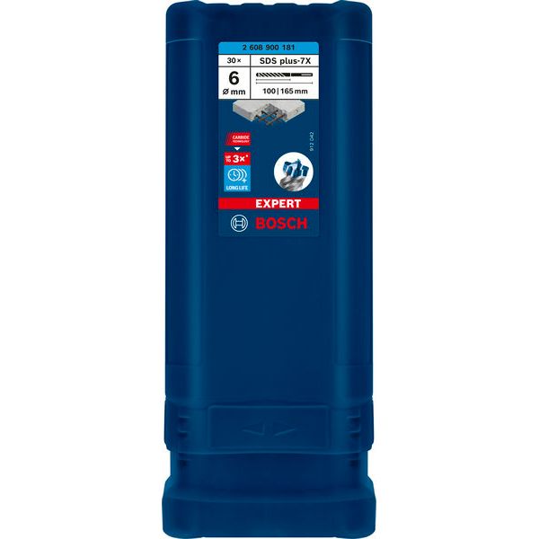 EXPERT SDS plus-7X Hammer Drill Bit 6 x 100 x 165 mm, 30-pc image 2