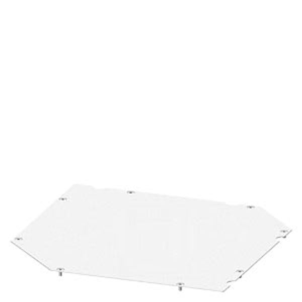 Floor plate for corner cubicle, IP55, D: 400 mm image 2