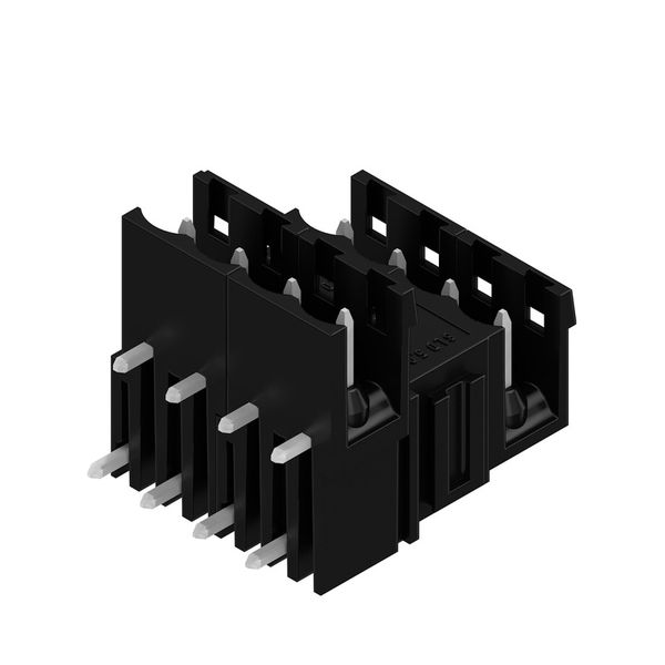 PCB plug-in connector, male header, open side, THT solder connection, 5.08 mm, Number of poles: 8, 90°, Solder pin length (l): 3.2 mm, tinned, black, Box image 4