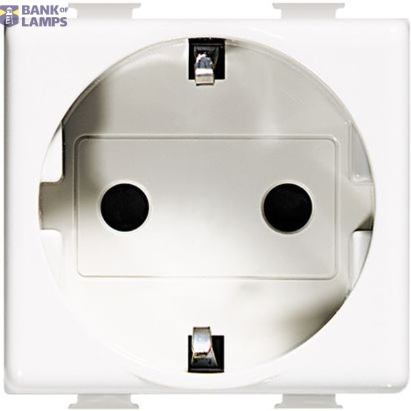 Socket 2P+T 16 A 250 Vac- german standard - antibacterial image 1