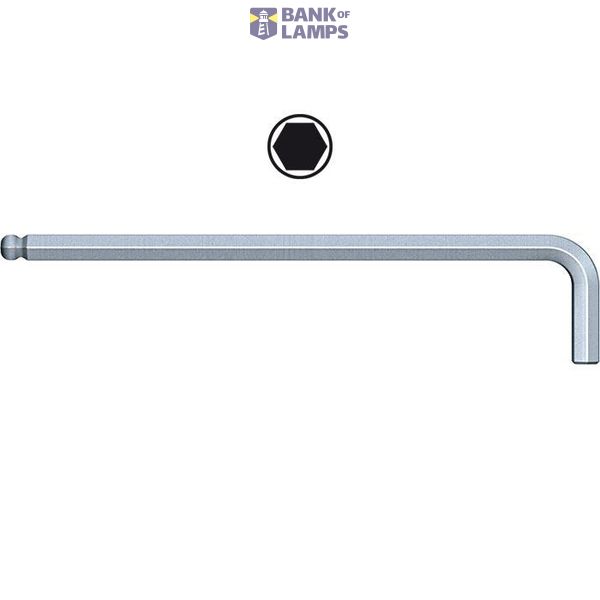 WIHA Lange Inbussleutel Kogelkop 369 Zoll gezwart 3/32" image 1