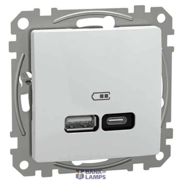 USB Charger Sedna 21W USB A+C white SDD111405 image 1