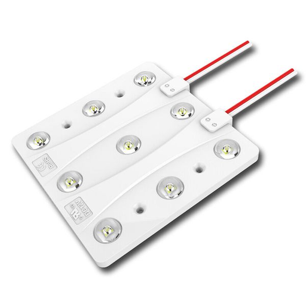 LED module 9x SMD3030, 7W, 12V, 580mA, 6550K, 170°, IP65 image 1