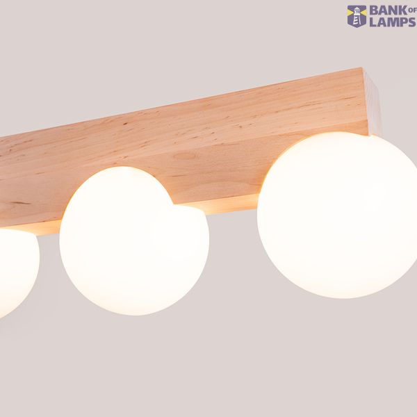 Ceiling lamp BULBO 4 natural wood image 2