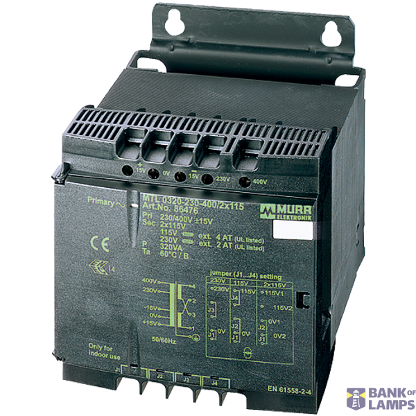 MTL 1-PHASE SAFETY TRANSFORMER P: 160VA IN: 230/400VAC +/- 15VAC OUT:  image 1