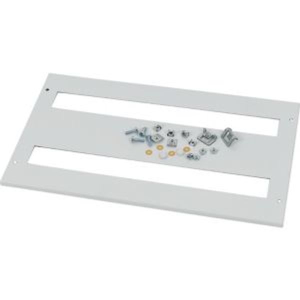 XMMC0806C Front cover, +mounting kit, for FAZ, vertical, HxW=200x600mm, grey image 4
