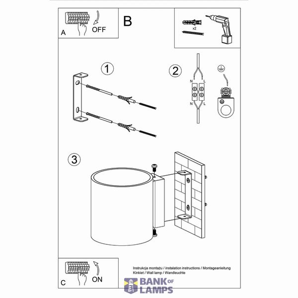 WALL LAMP ORBIS 1 ANTHRACITE G9 1X40W IP20 image 3