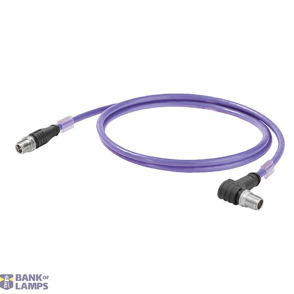Ethernet Railway Cable (assembled), M12 X-type IP 67 straight male, M1 image 1