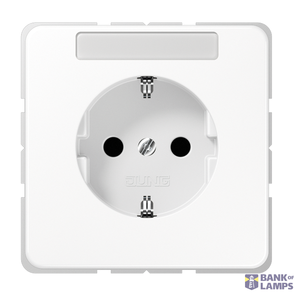 SCHUKO socket, 16 A 250 V ~, Duroplast, CD series, alpine white image 1