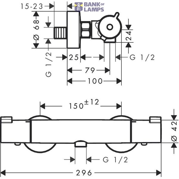 Ecostat 1001 CL shower thermostat image 2