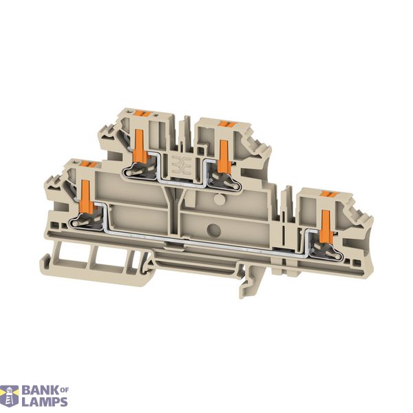 Multi-tier modular terminal, PUSH IN, dark beige, 4 mm², 1000 V, Numbe image 1