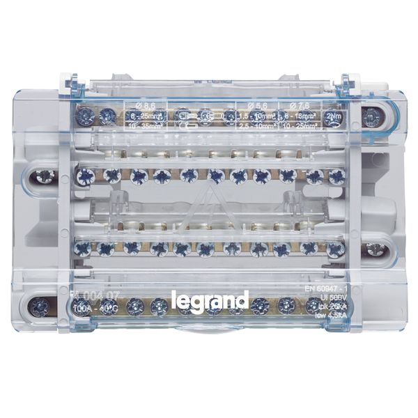 DISTRIBUTION BLOCK 4P 100A 8M image 2