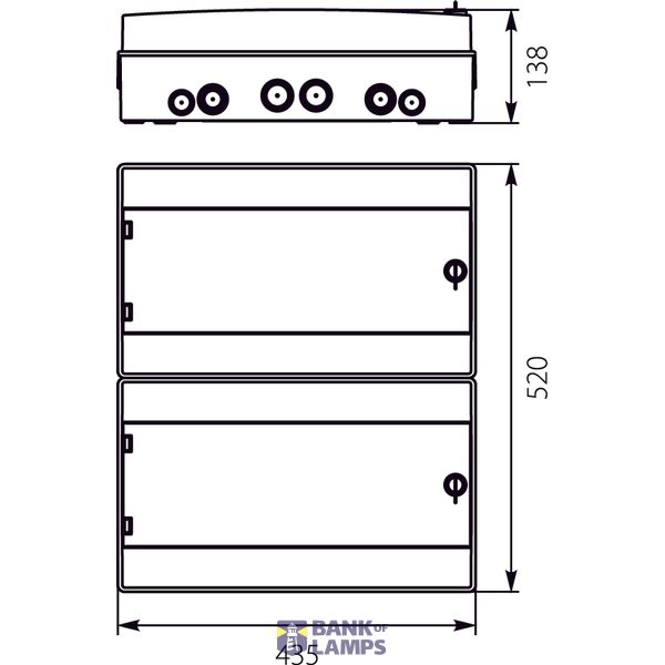 Hermetic switchboard RH-36/2B (white door) image 2