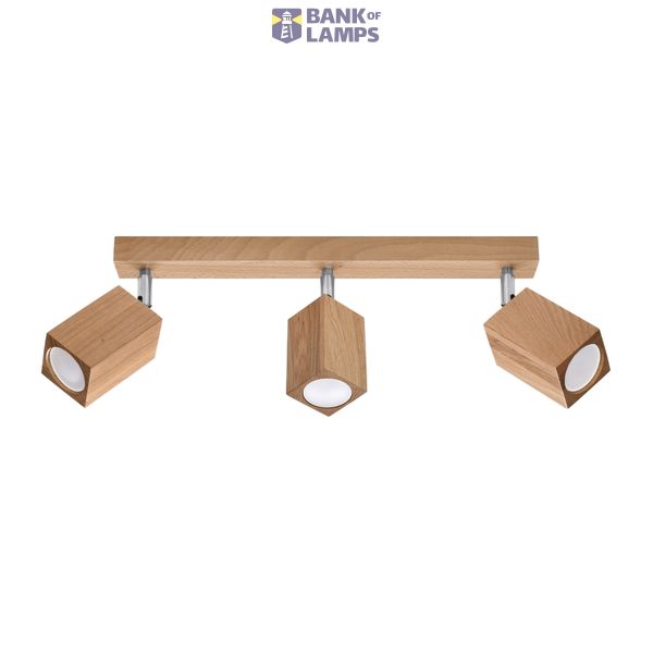 CEILING LAMP KEKE 3 OAK GU10 3X40W IP20 image 2
