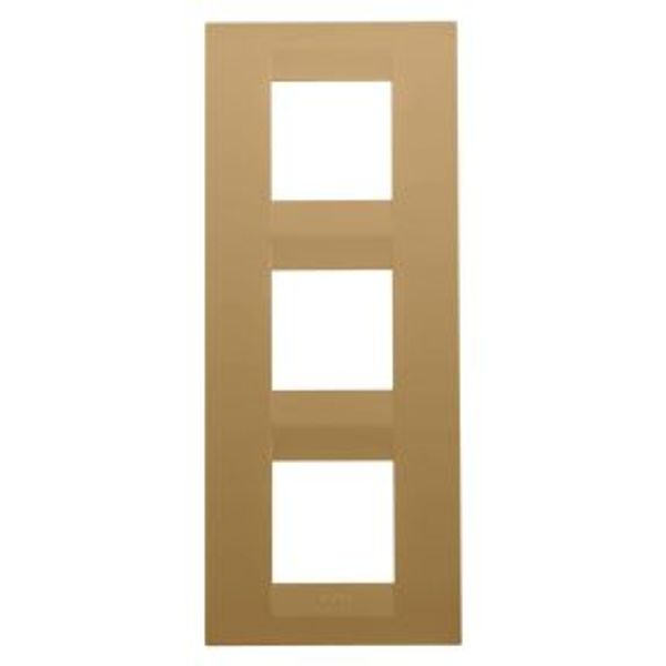 GEO INTERNATIONAL PLATE - IN PAINTED TECHNOPOLYMER - 2+2+2 MODULES VERTICAL - GOLD - CHORUSMART image 1