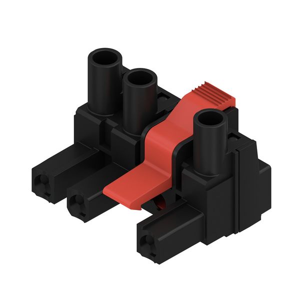 PCB plug-in connector, female plug, 7.62 mm, Number of poles: 3, 180°, Clamping yoke connection, Clamping range, max. : 4 mm², Box image 2
