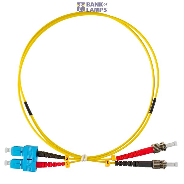 Optical fiber patch cable Duplex ST/UPC - SC/UPC, 9/125 µm OS2, LS0H image 1