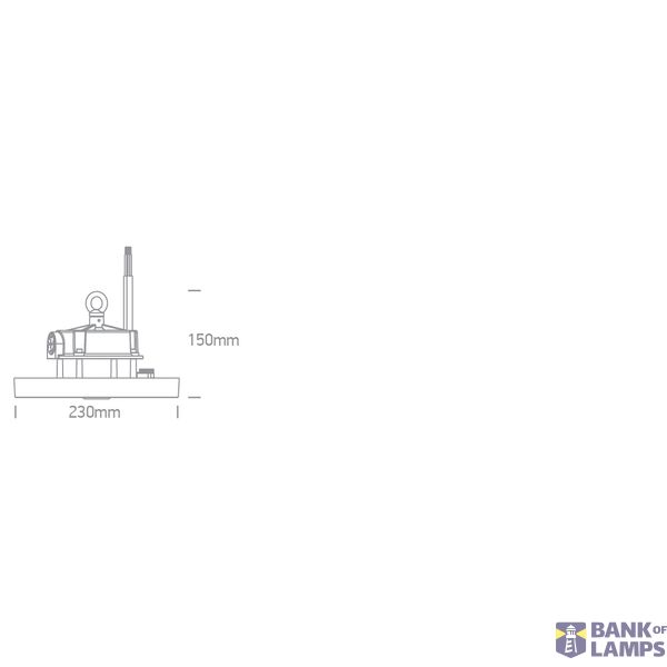 BLACK 100W CCTV PV BV UFO IP65 230V image 3