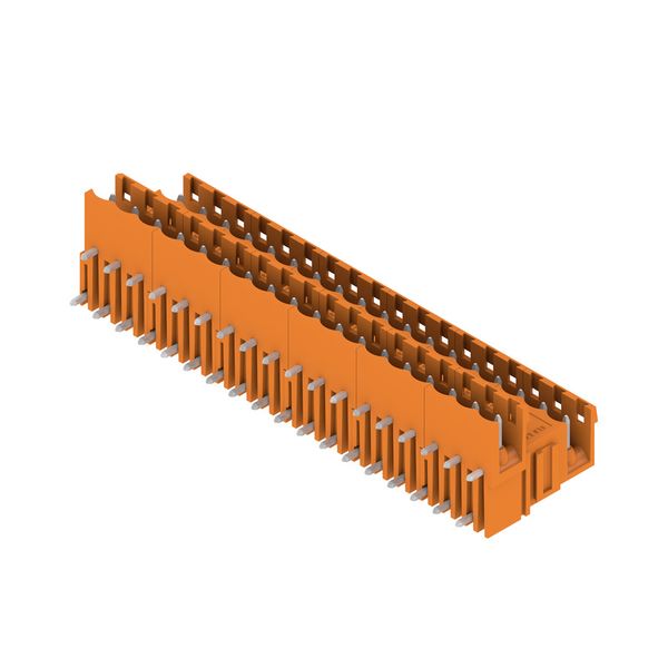 PCB plug-in connector, male header, open side, THT solder connection, 5.08 mm, Number of poles: 36, 90°, Solder pin length (l): 3.2 mm, tinned, orange, Box image 2