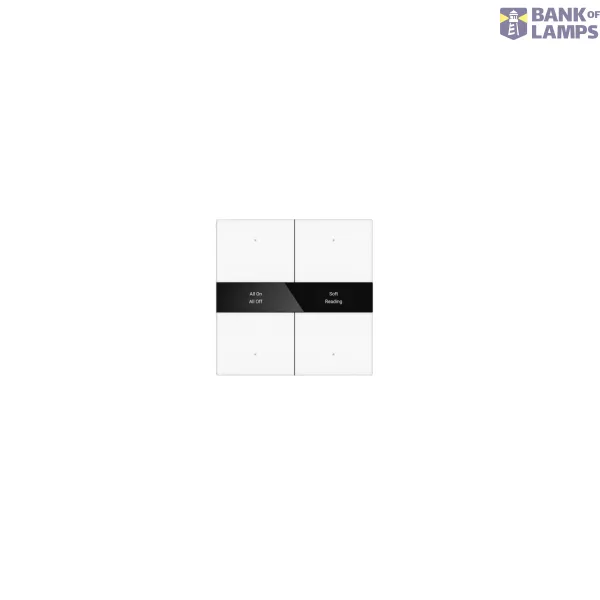 KNX Pushbutton 4-way, white glass surface image 1