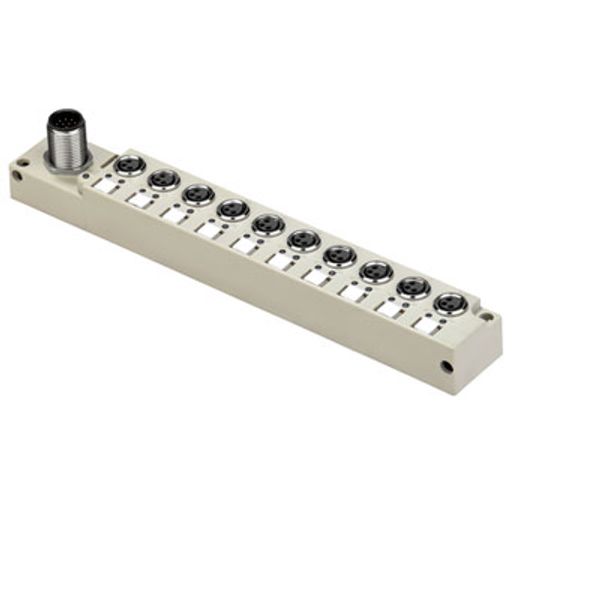 with M12 outlet, 12-pole, A-coded, M8, 30 V, , LED: Yes, LED initiator: Yes, Wiring type: PNP image 1