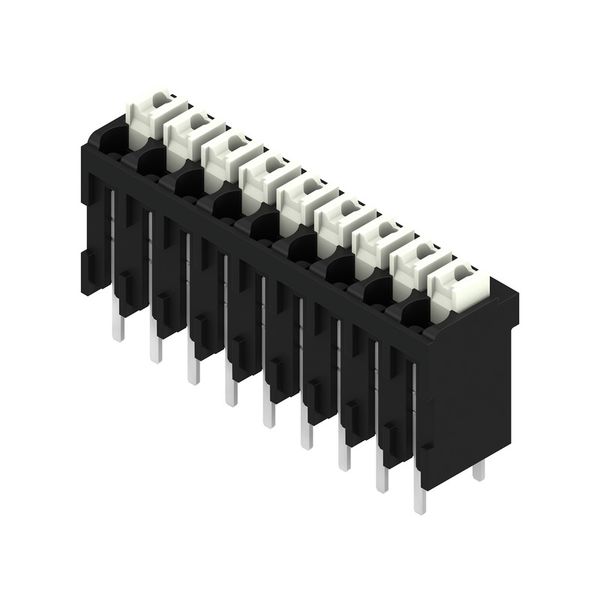 Printed circuit board terminals, 3.50 mm, Number of poles: 9, 180°, Solder pin length (l): 3.5 mm, black, PUSH IN with actuator, Clamping range, max. : 1.5 mm², Tube image 3