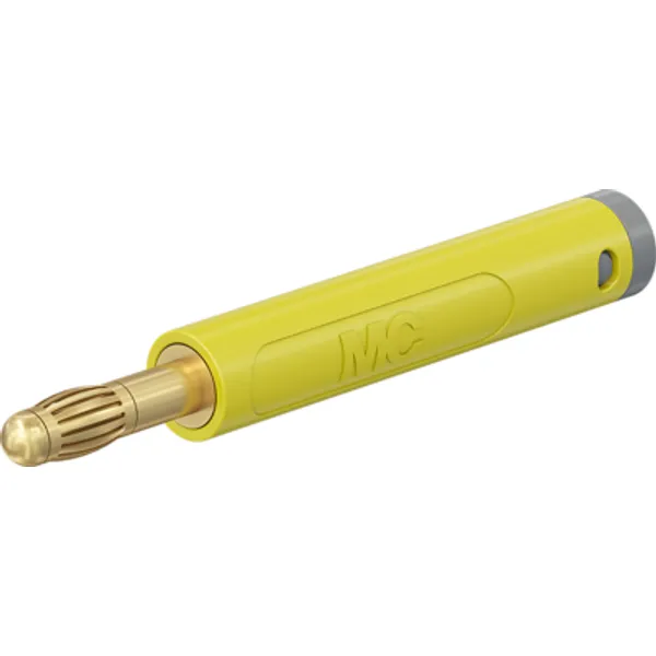 4 mm plug, crimp connection, 2.5 mm², yellow, 64.2055-24 image 1