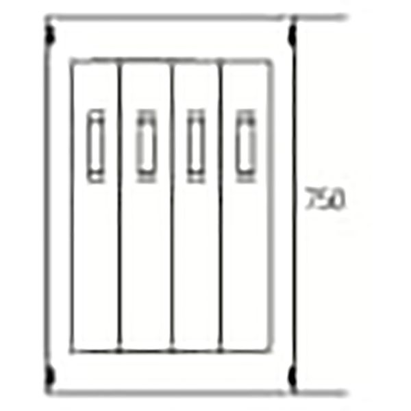 AG179 Cover, Field width: 2, Rows: 0, 750 mm x 500 mm x 26.5 mm, IP2XC image 1