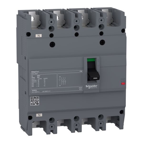 circuit breaker Easypact EZC250H - TMD - 250 A - 4 poles 3d image 1