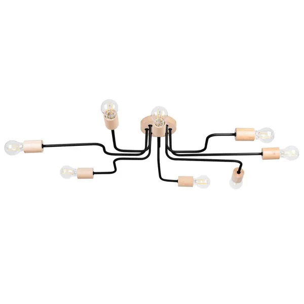 TIMBO CHANDELIER 8 BLACK 8XE27 image 1