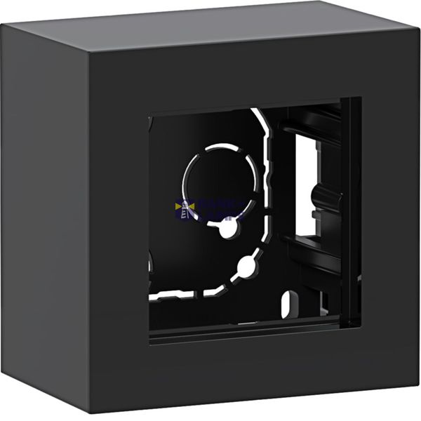 Enclosure, single, high design, surface-mount, A.8, night black glossy image 1