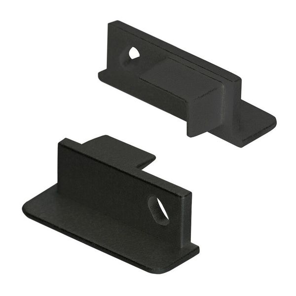 End cap for VE with hole, black, 1pc image 1