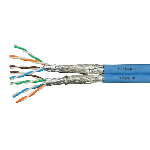 S/FTP Cable Cat.7, 2x(4x2xAWG23/1), 1000Mhz, LS0H, 30%, B2ca (The price is shown without markup on metals. Request a quote for accurate information) image 1