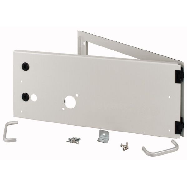 XMW0906CDV Opening metal front plate for drawer, ventilated, IP31, H=225mm, grey image 1