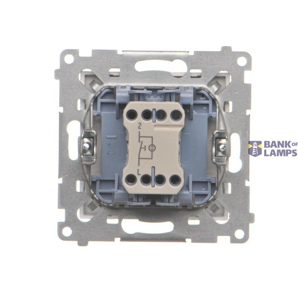 Two-way switch without pictogram, (module), Simon 24, IP20/IP44, 10AX, champagne matt image 2