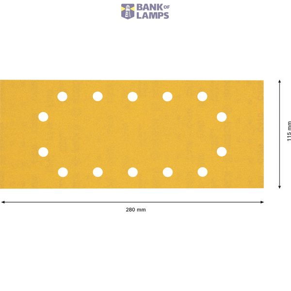 EXPERT C47 Sandpaper with 14 holes for Orbital Sanders 115 x 28 mm, G 24 1-pc image 2