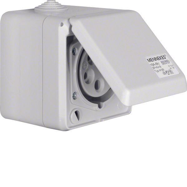 CEE soc.out., 5pole hinged cover surface-mtd 16 A, connecting system,  image 1