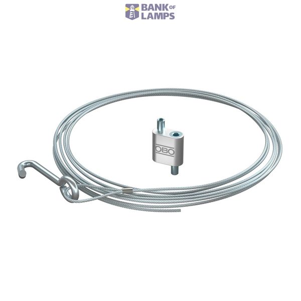 QWT TH 2 10M G Suspension wire with trapezoidal hook 2x10000mm image 1