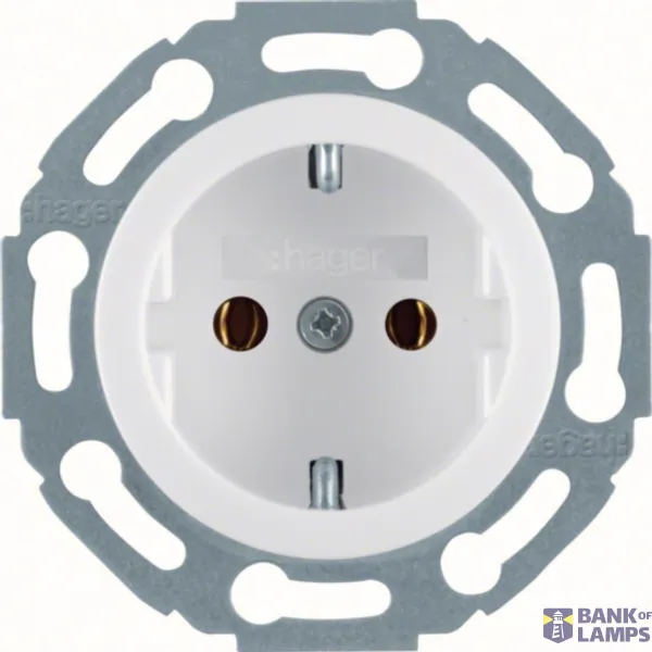 SCHUKO socket series 1930 / glass, polar white glossy image 1