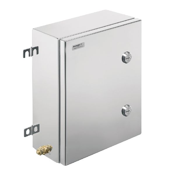 Klippon TB QL (Terminal Box - Quarter Lock), Empty enclosure, stainless steel enclosure, Height: 350 mm, Width: 260 mm, Depth: 200 mm, Material: Stainless steel 1.4404 (316L), electropolished, silver image 1