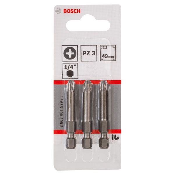 Screwdriver bit Extra Hard PZ 3, 49 mm 3 pcs. image 1
