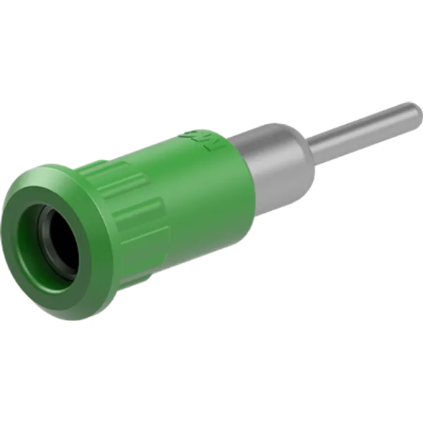 4 mm socket, round plug connection, mounting Ø 8.2 mm, green, 64.3011-25 image 1