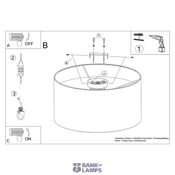 Ceiling lamp TELESTO white/light brown image 10